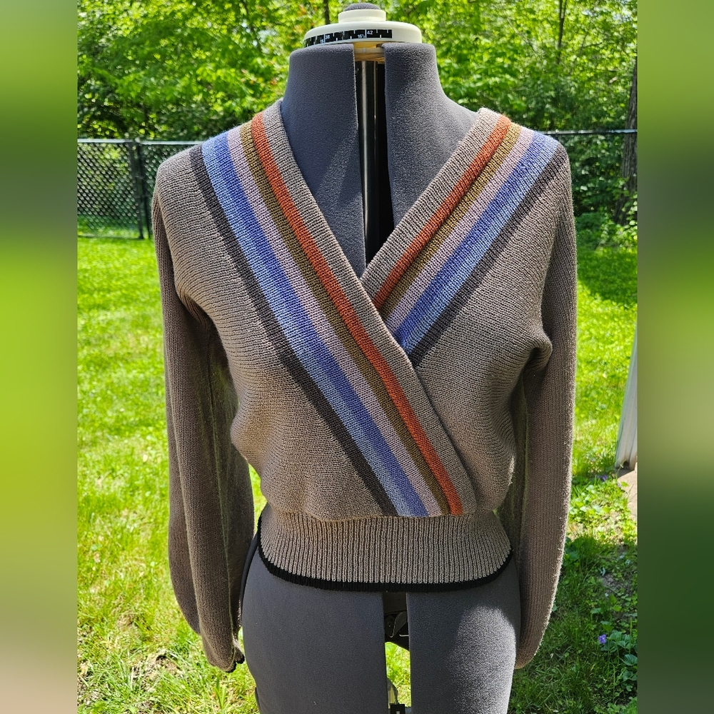 UMI Anne Crimmins Striped Knit Sweater Medium